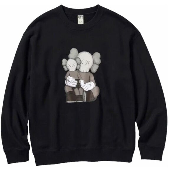 Kaws x Uniqlo UT Long Sleeve Sweatshirt - Black M - Picture 1 of 10